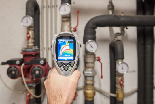 Leak detection service using thermal camera by Dunedin Plumbing Pros in Dunedin, Florida